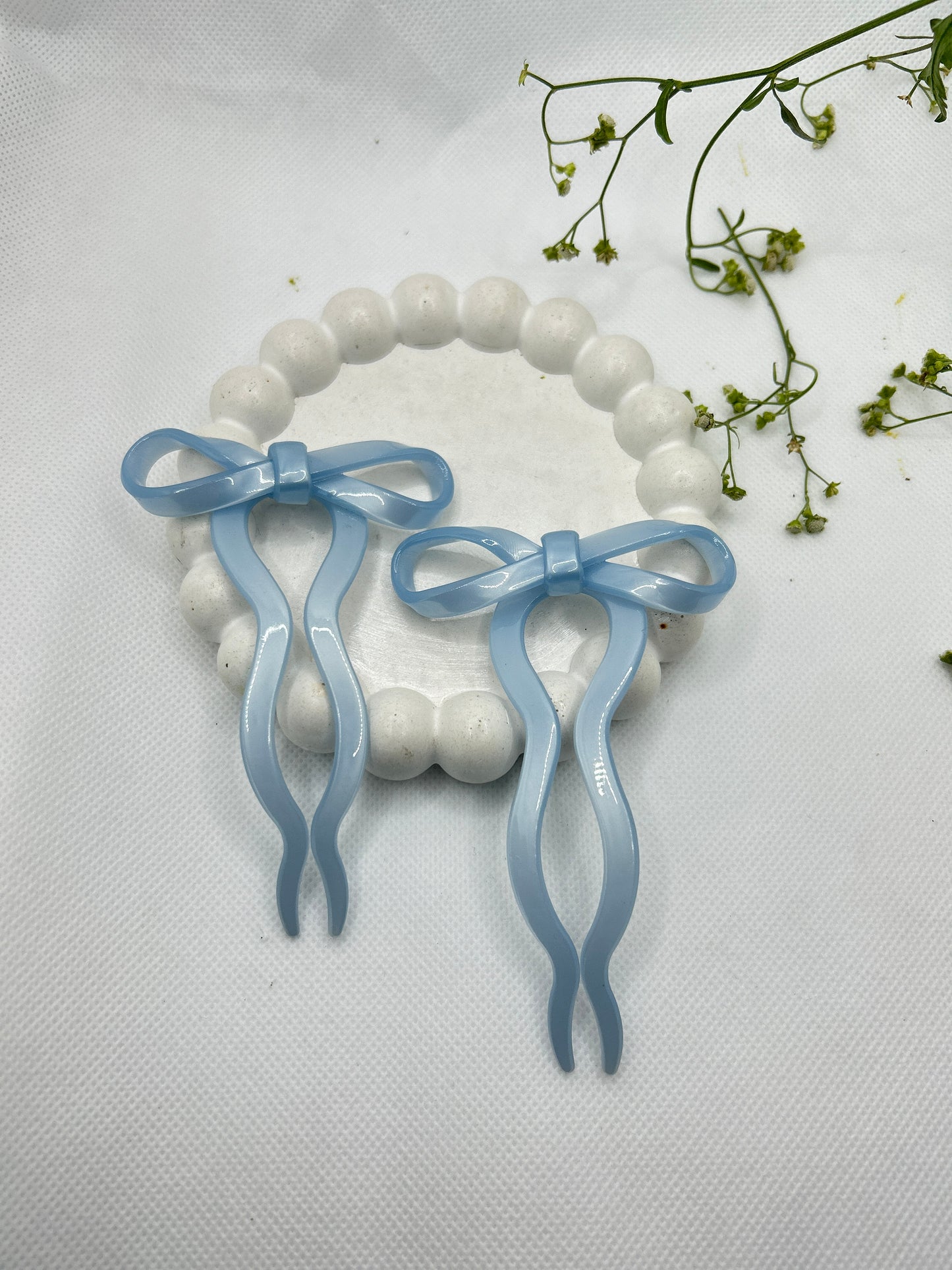 Korean bow hair stick