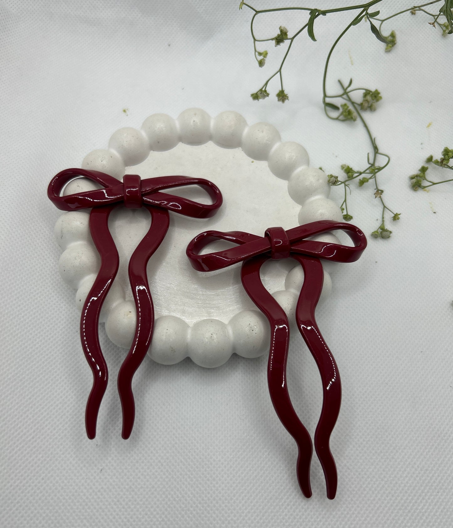 Korean bow hair stick