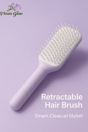 Fressiaglam Retractable Hair Brush Twist to Clean