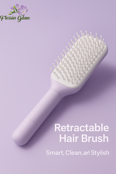 Fressiaglam Retractable Hair Brush Twist to Clean