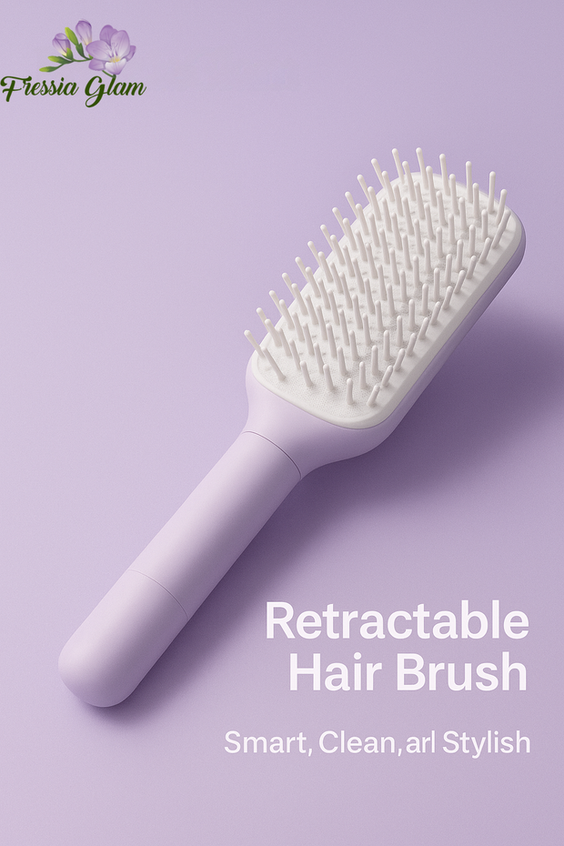 Fressiaglam Retractable Hair Brush Twist to Clean